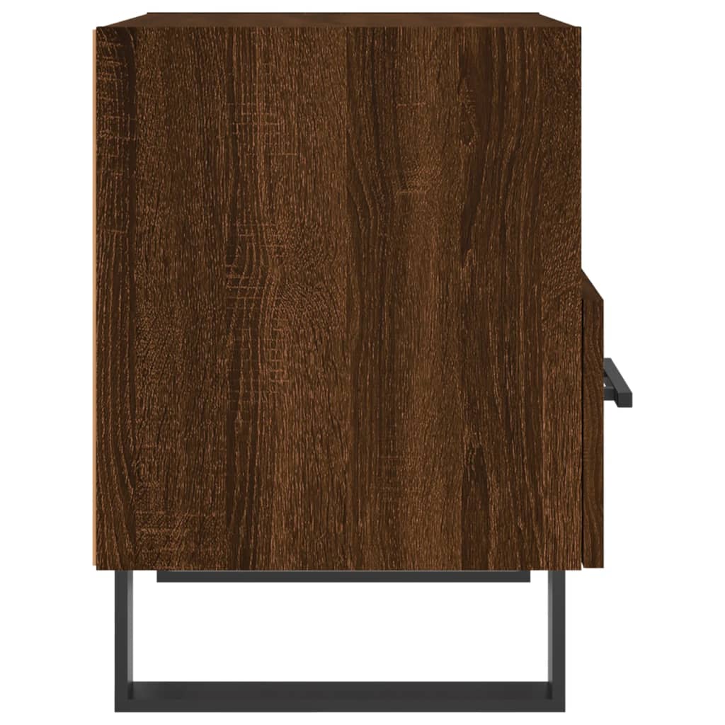 Nachtkastjes 2 st 40x35x47,5 cm bewerkt hout bruin eikenkleur