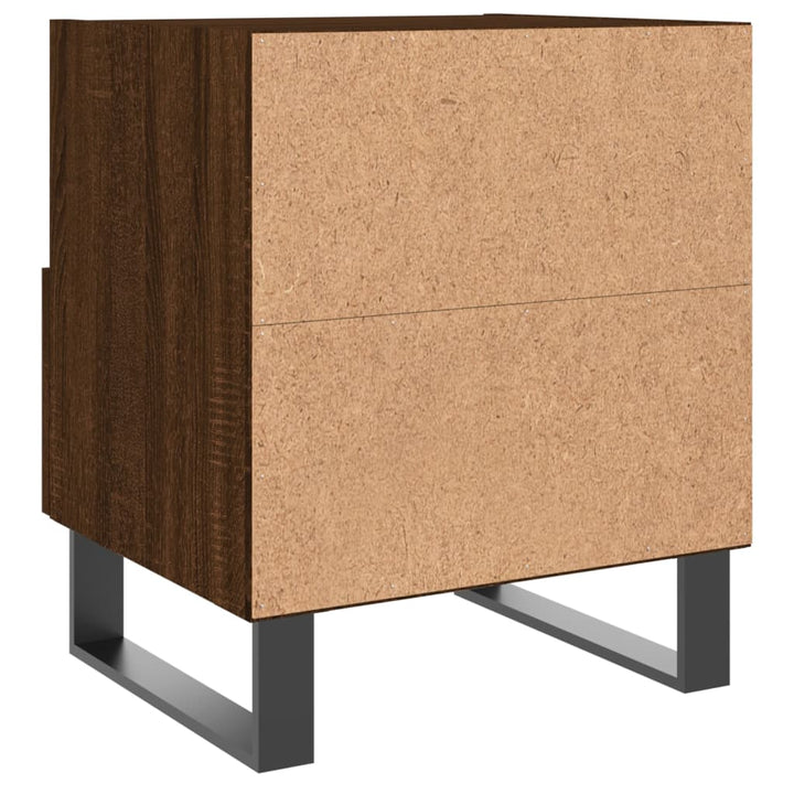 Nachtkastjes 2 st 40x35x47,5 cm bewerkt hout bruin eikenkleur