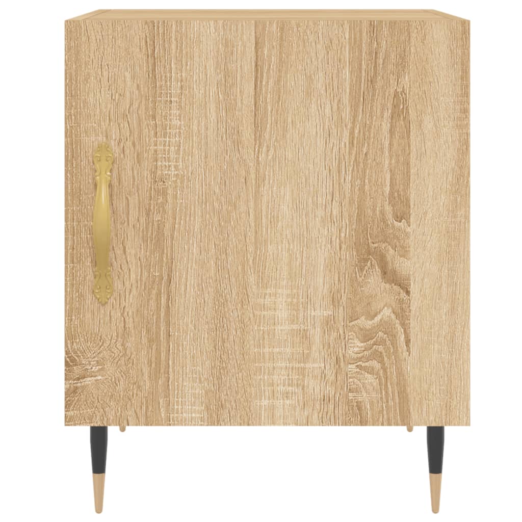 Nachtkastjes 2 st 40x40x50 cm bewerkt hout sonoma eikenkleurig