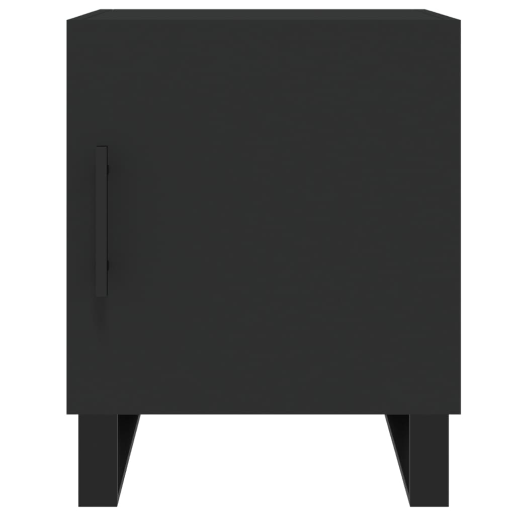 Nachtkastje 40x40x50 cm bewerkt hout zwart