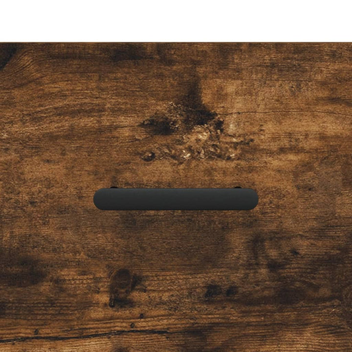 Nachtkastje 40x40x66 cm bewerkt hout gerookt eikenkleurig