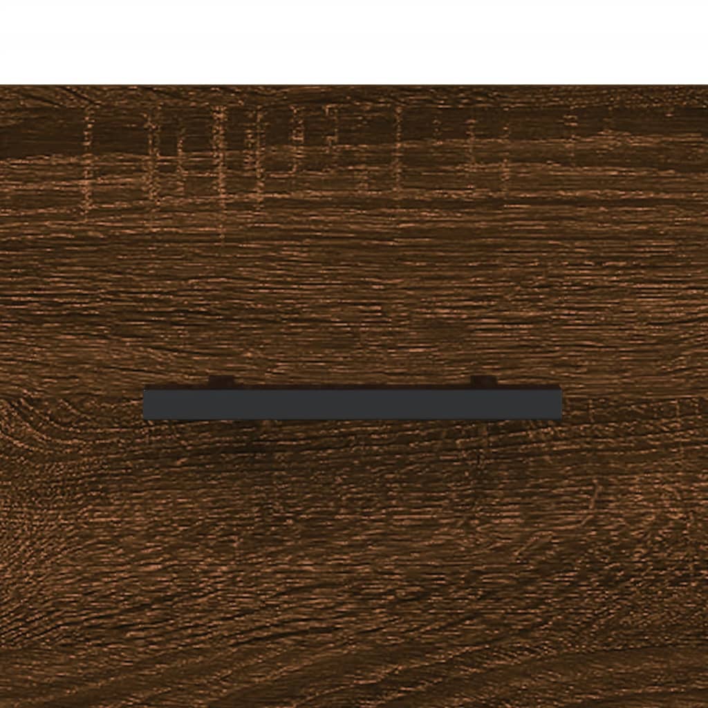 Nachtkastje 40x40x66 cm bewerkt hout bruin eikenkleur