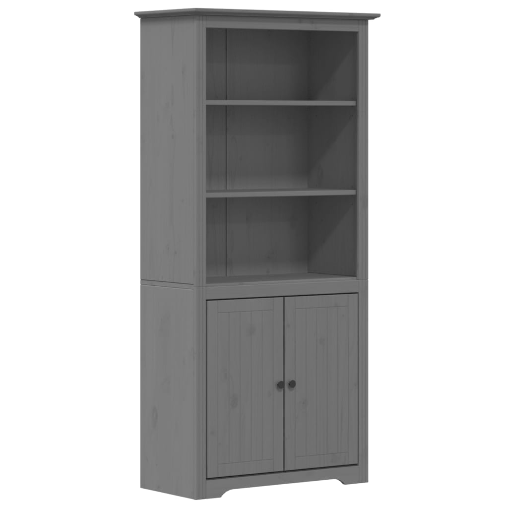 Boekenkast BODO 80x40x172 cm massief grenenhout grijs