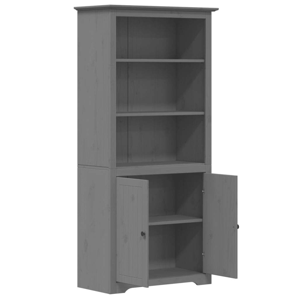 Boekenkast BODO 80x40x172 cm massief grenenhout grijs