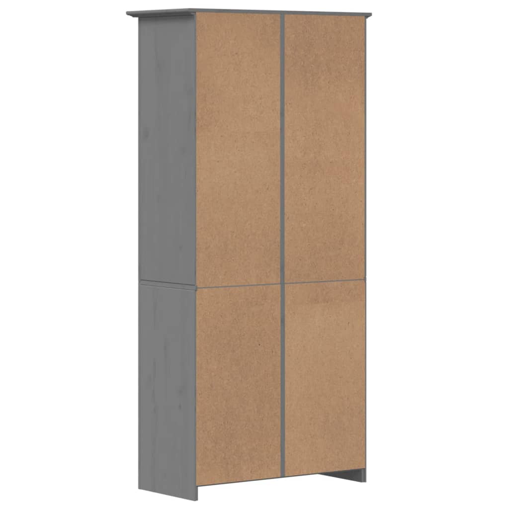 Boekenkast BODO 80x40x172 cm massief grenenhout grijs