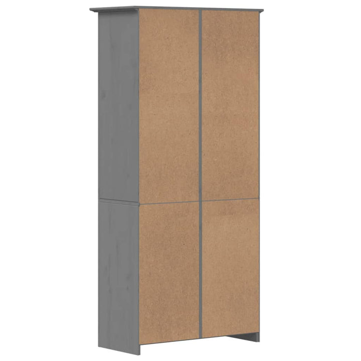 Boekenkast BODO 80x40x172 cm massief grenenhout grijs