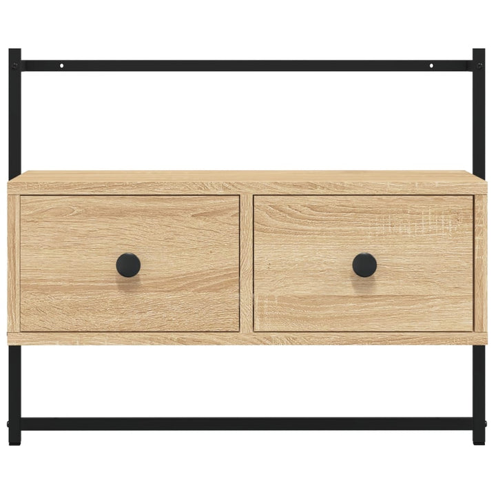 Tv-meubel wandgemonteerd 60,5x30x51 cm hout sonoma eikenkleurig