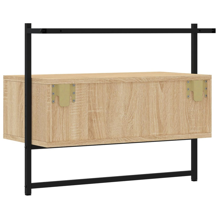 Tv-meubel wandgemonteerd 60,5x30x51 cm hout sonoma eikenkleurig