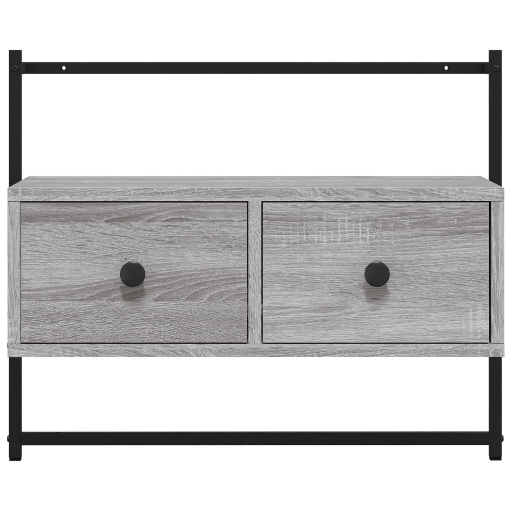 Tv-meubel wandgemonteerd 60,5x30x51 cm hout grijs sonoma eiken