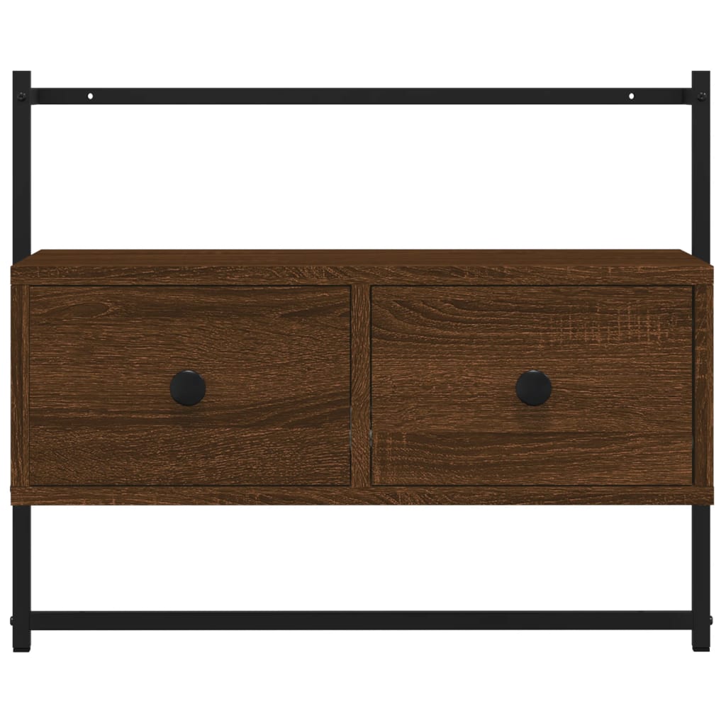 Tv-meubel wandgemonteerd 60,5x30x51 cm hout bruin eikenkleur