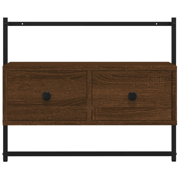 Tv-meubel wandgemonteerd 60,5x30x51 cm hout bruin eikenkleur