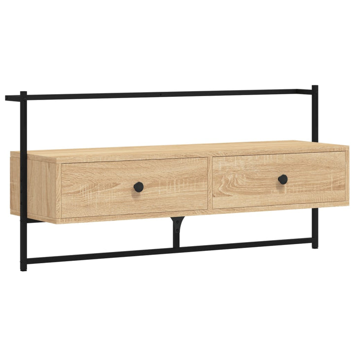 Tv-meubel wandgemonteerd 100,5x30x51 cm hout sonoma eikenkleur