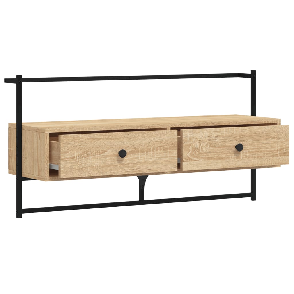 Tv-meubel wandgemonteerd 100,5x30x51 cm hout sonoma eikenkleur