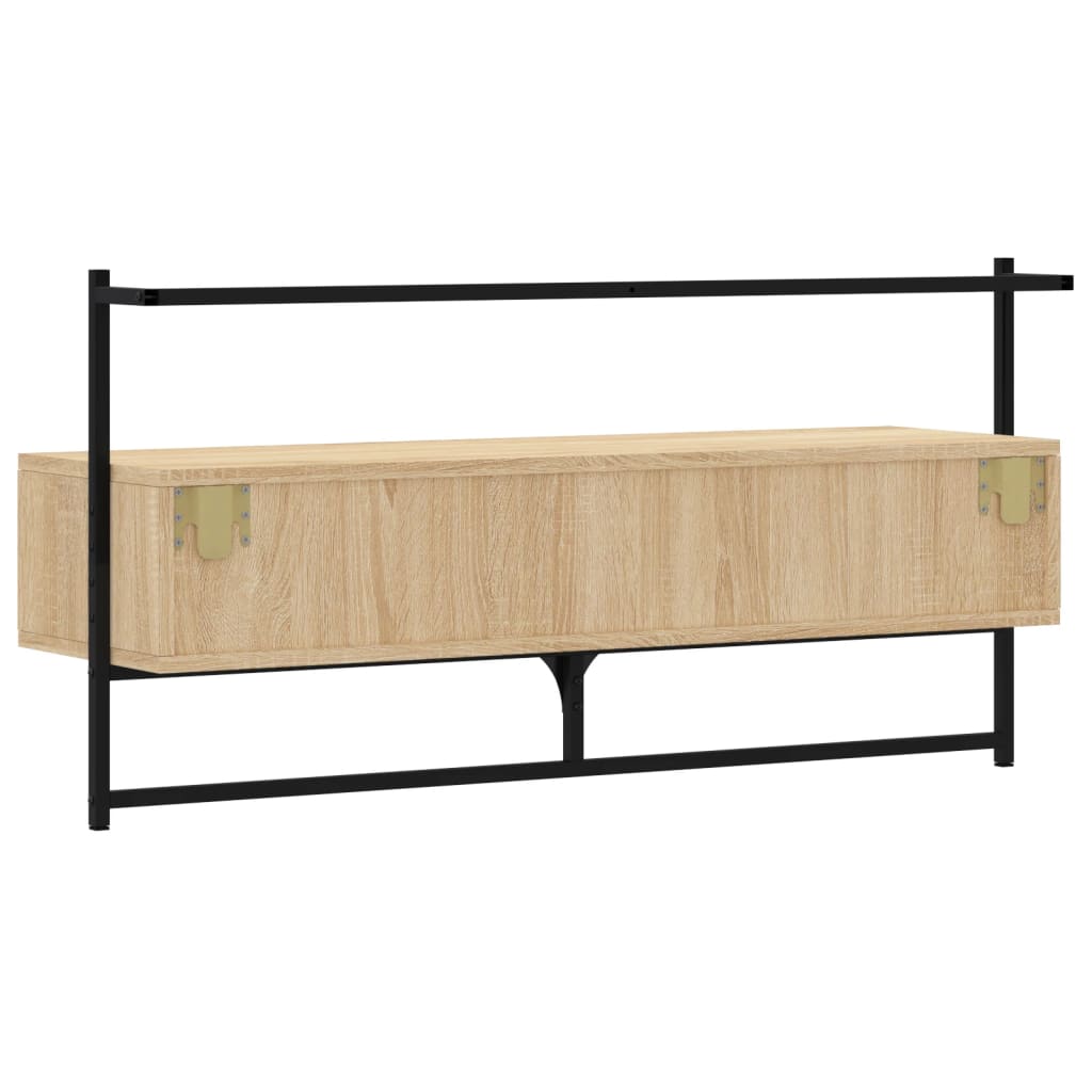 Tv-meubel wandgemonteerd 100,5x30x51 cm hout sonoma eikenkleur