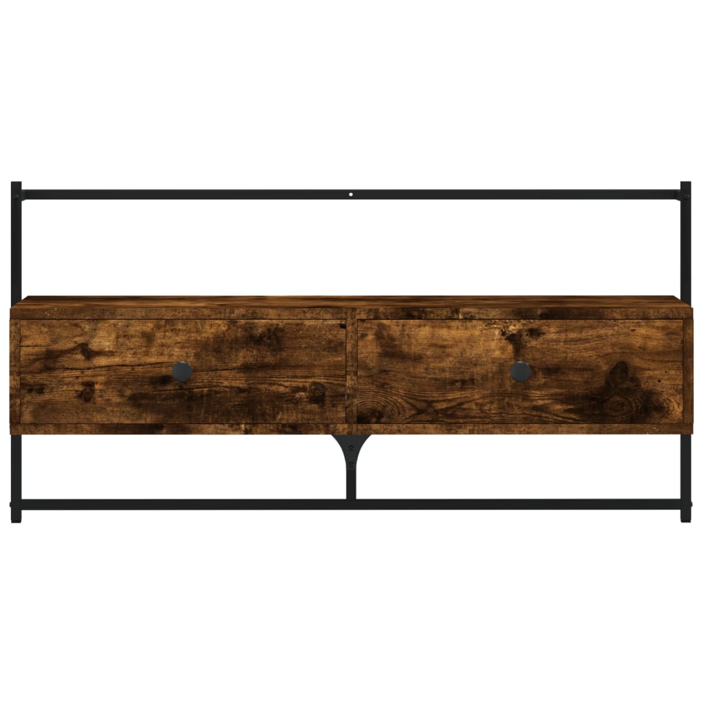 Tv-meubel wandgemonteerd 100,5x30x51 cm hout gerookt eikenkleur