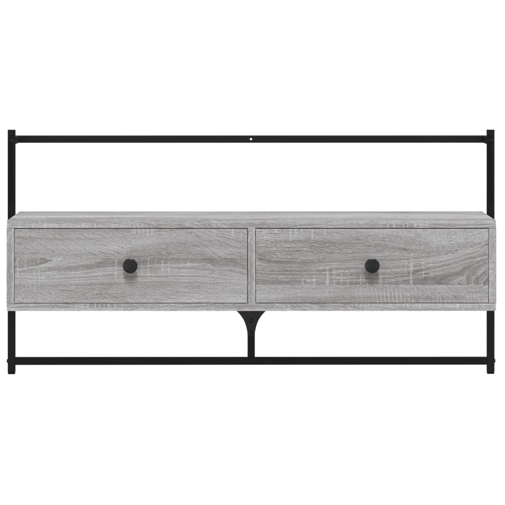 Tv-meubel wandgemonteerd 100,5x30x51 cm hout grijs sonoma eiken