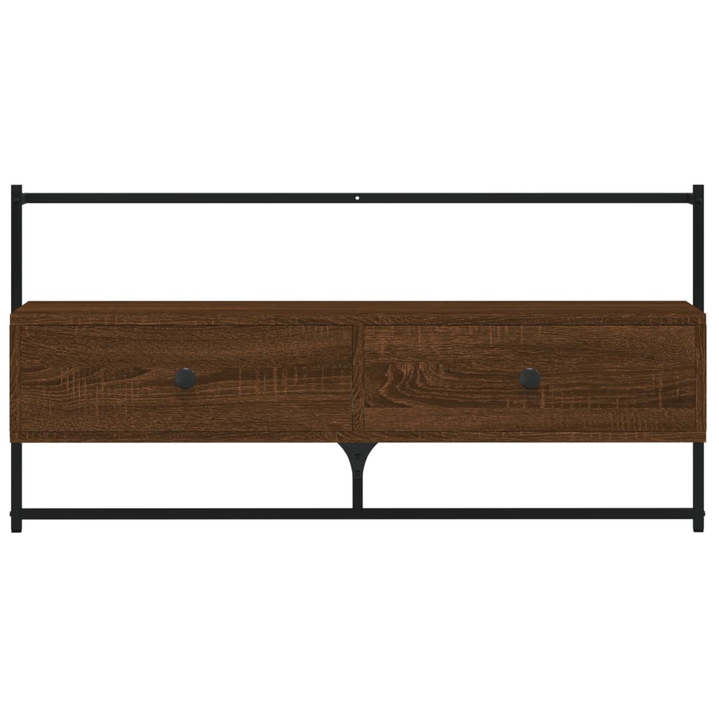 Tv-meubel wandgemonteerd 100,5x30x51 cm hout bruin eikenkleur