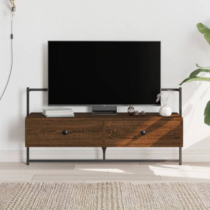 Tv-meubel wandgemonteerd 100,5x30x51 cm hout bruin eikenkleur