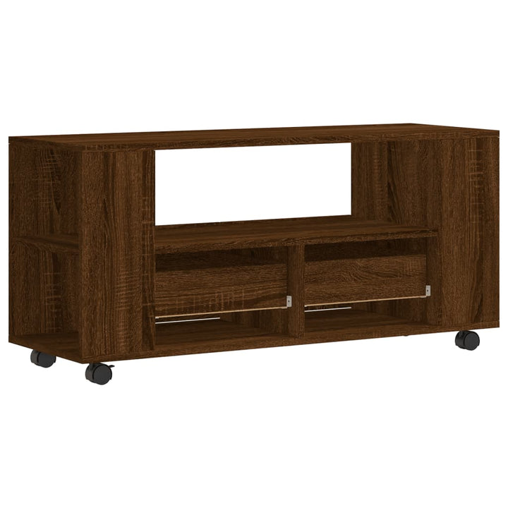 Tv-meubel 102x34,5x43 cm bewerkt hout bruin eikenkleur