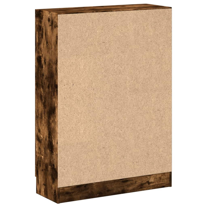 Boekenkast 82,5x30,5x115 cm bewerkt hout gerookt eikenkleurig