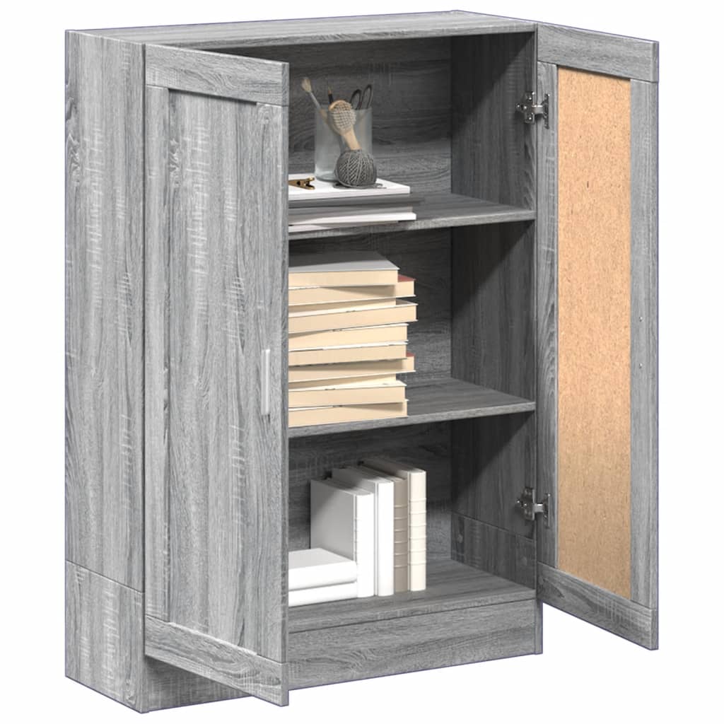 Boekenkast 82,5x30,5x115 cm bewerkt hout grijs sonoma eiken