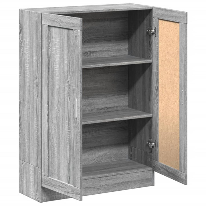 Boekenkast 82,5x30,5x115 cm bewerkt hout grijs sonoma eiken