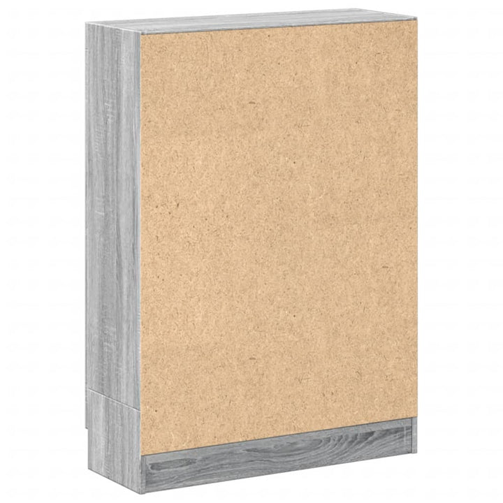 Boekenkast 82,5x30,5x115 cm bewerkt hout grijs sonoma eiken