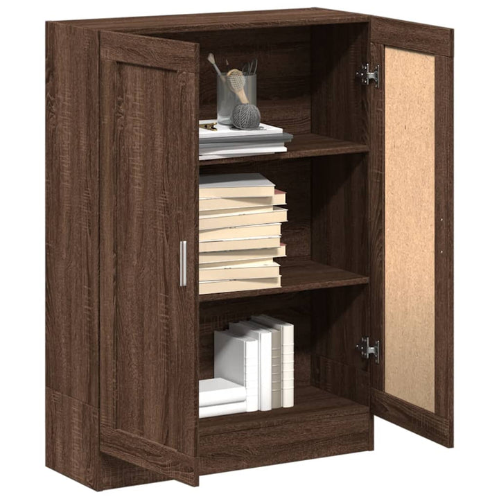 Boekenkast 82,5x30,5x115 cm bewerkt hout bruineikenkleurig