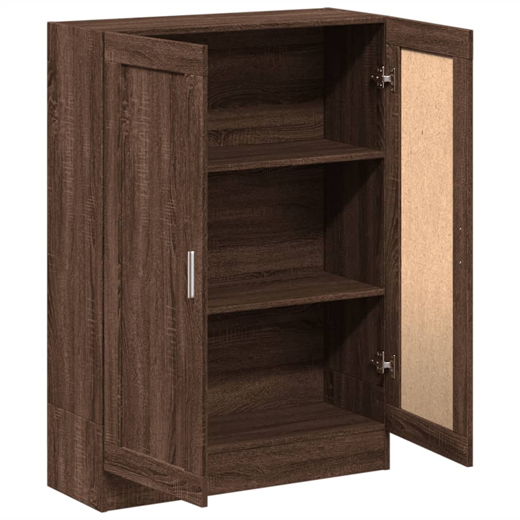 Boekenkast 82,5x30,5x115 cm bewerkt hout bruineikenkleurig