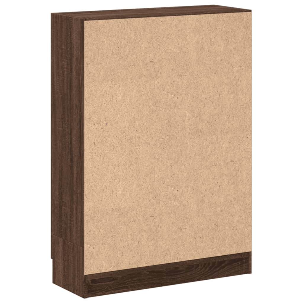 Boekenkast 82,5x30,5x115 cm bewerkt hout bruineikenkleurig