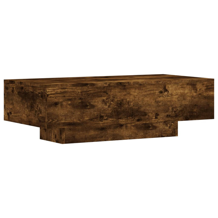 Salontafel 100x49,5x31 cm bewerkt hout gerookt eikenkleurig