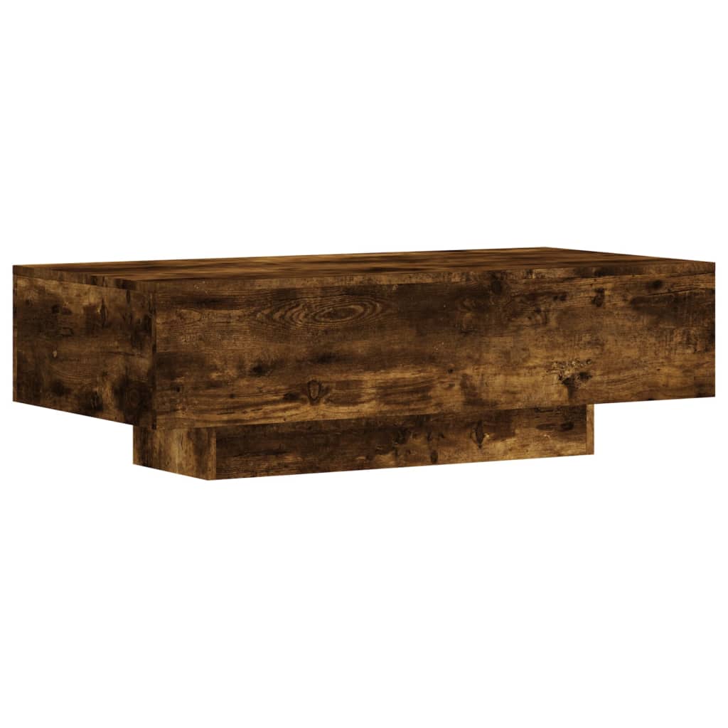 Salontafel 100x49,5x31 cm bewerkt hout gerookt eikenkleurig