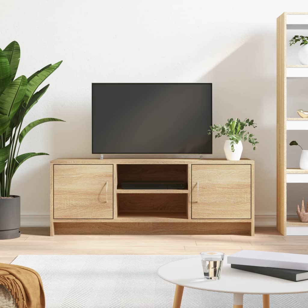 Tv-meubel 102x30x37,5 cm bewerkt hout sonoma eikenkleurig