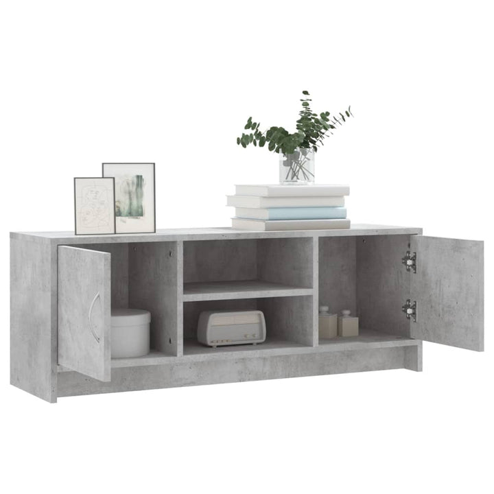 Tv-meubel 102x30x37,5 cm bewerkt hout betongrijs