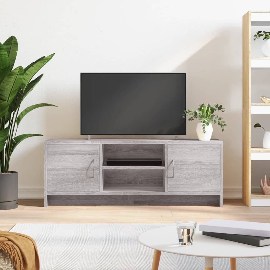Tv-meubel 102x30x37,5 cm bewerkt hout grijs sonoma eikenkleurig