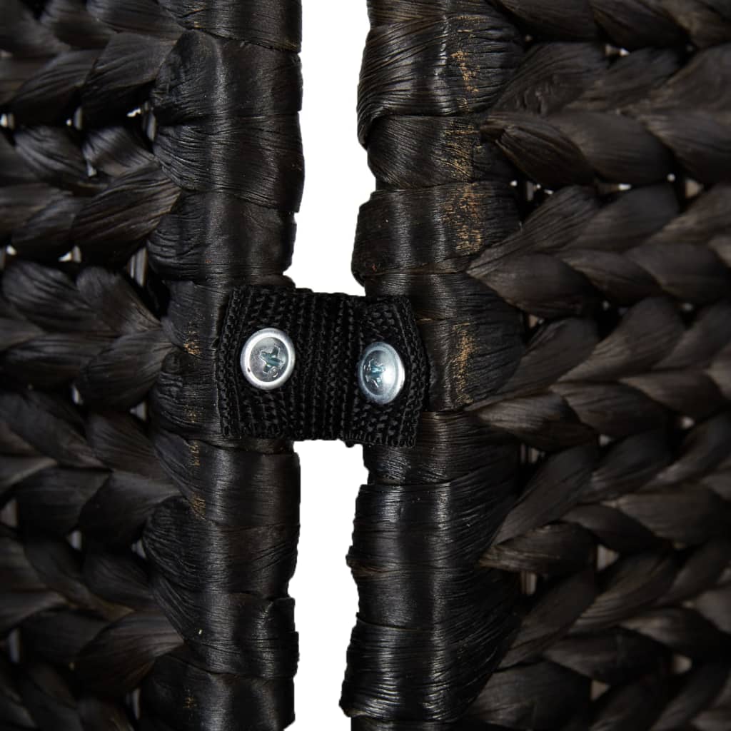 Kamerscherm met 3 panelen 122x180 cm waterhyacint zwart