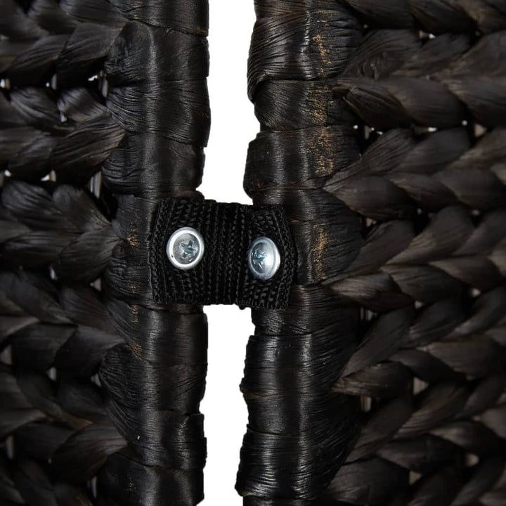 Kamerscherm met 5 panelen 205x180 cm waterhyacint zwart