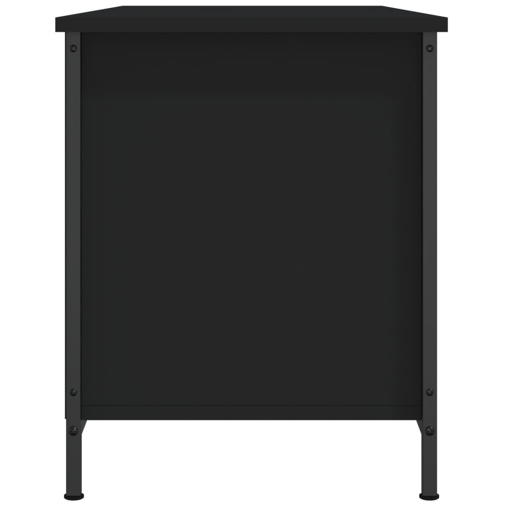 Tv-meubel 100x40x50 cm bewerkt hout zwart