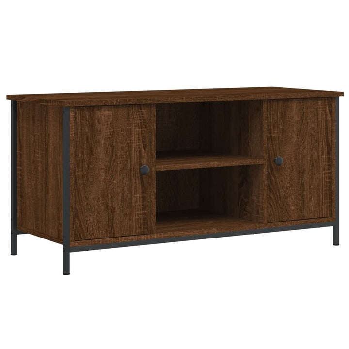 Tv-meubel 100x40x50 cm bewerkt hout bruin eikenkleur