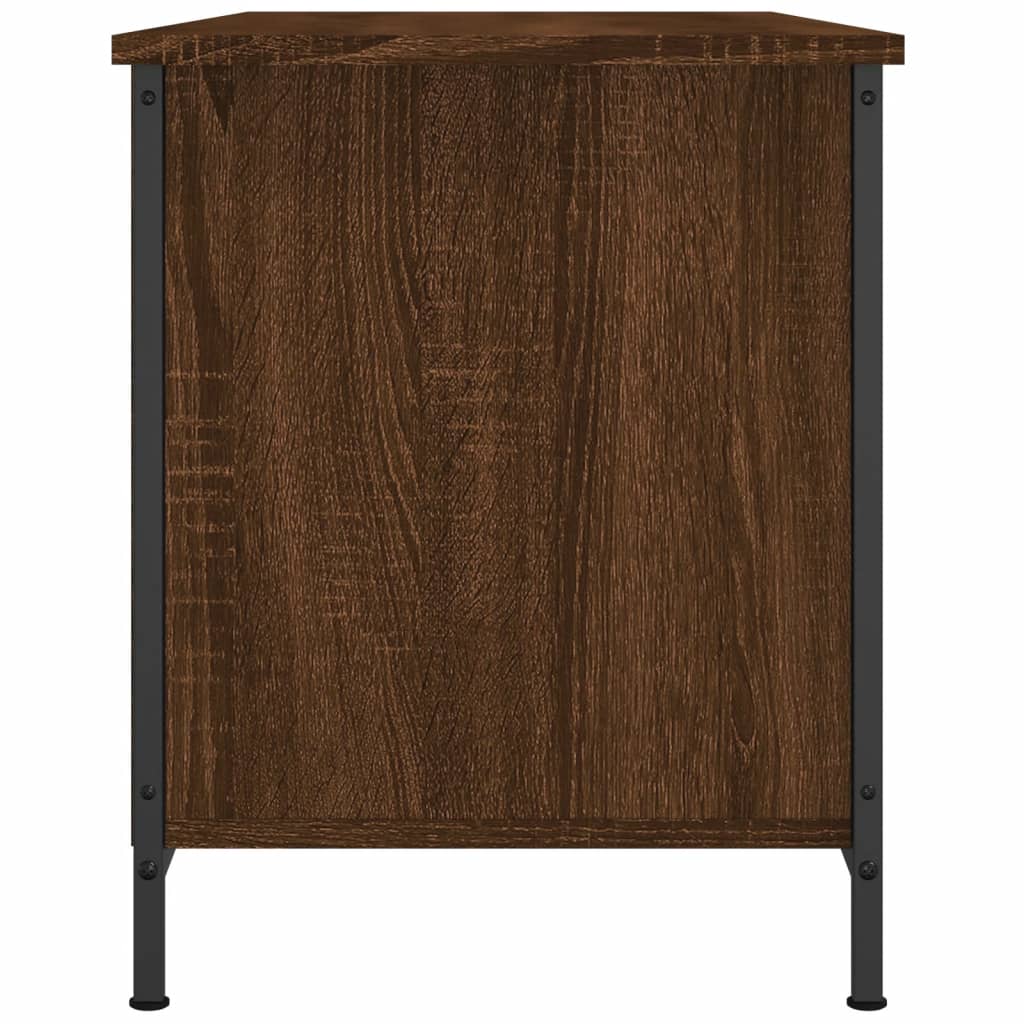 Tv-meubel 100x40x50 cm bewerkt hout bruin eikenkleur