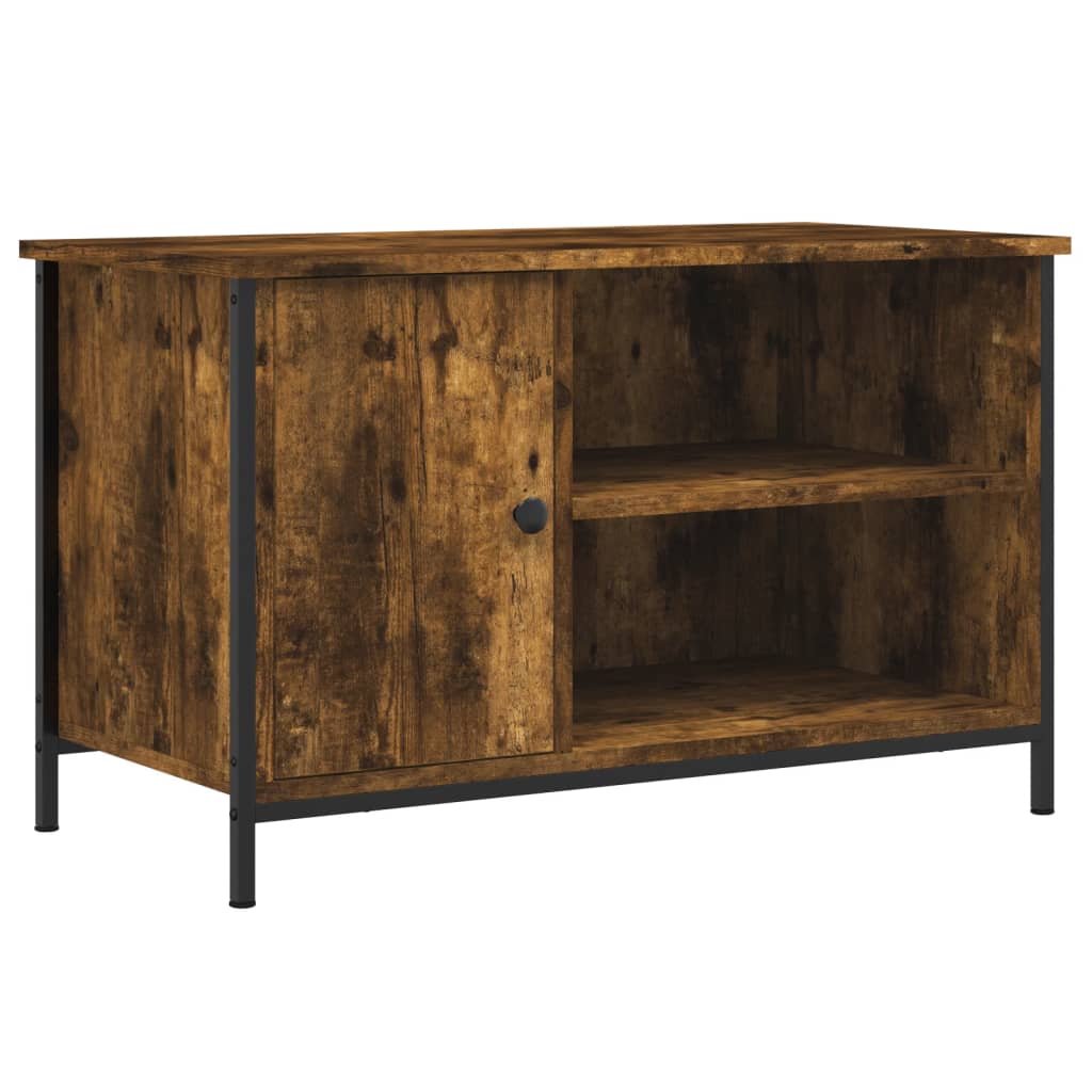 Tv-meubel 80x40x50 cm bewerkt hout gerookt eikenkleurig