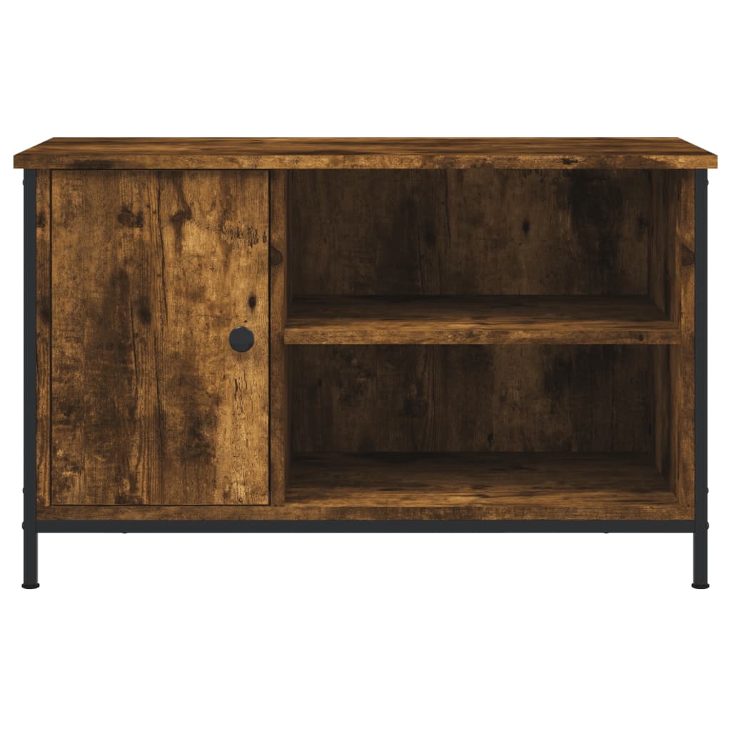 Tv-meubel 80x40x50 cm bewerkt hout gerookt eikenkleurig