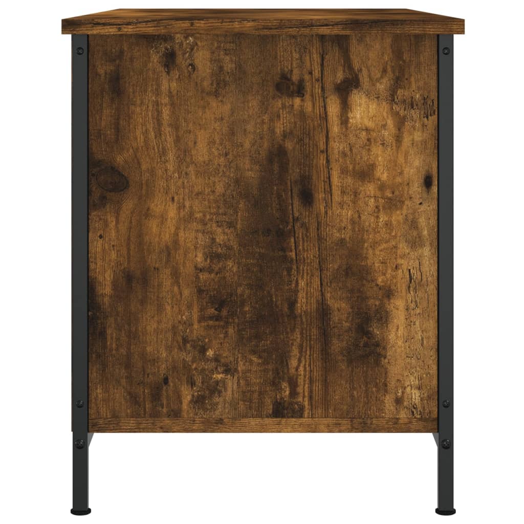 Tv-meubel 80x40x50 cm bewerkt hout gerookt eikenkleurig