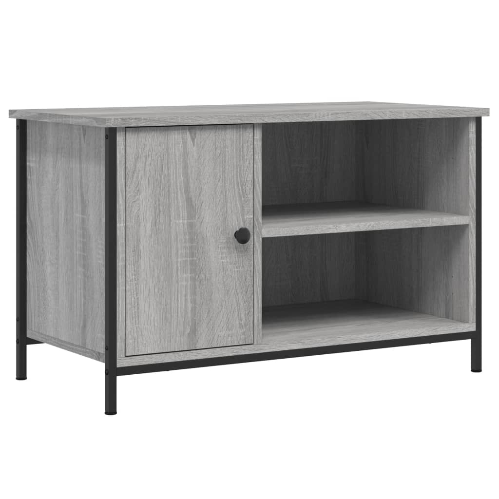 Tv-meubel 80x40x50 cm bewerkt hout grijs sonoma eikenkleurig