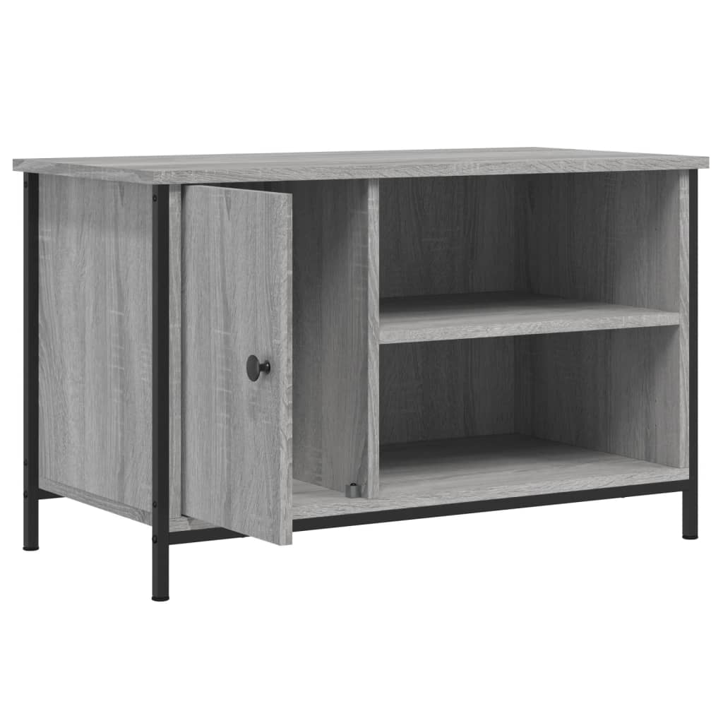 Tv-meubel 80x40x50 cm bewerkt hout grijs sonoma eikenkleurig