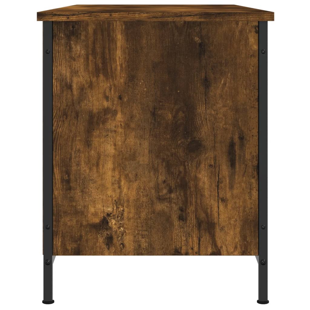 Tv-meubel 100x40x50 cm bewerkt hout gerookt eikenkleurig