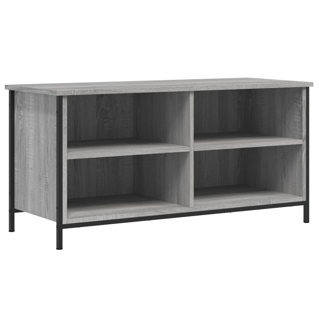 Tv-meubel 100x40x50 cm bewerkt hout grijs sonoma eikenkleurig