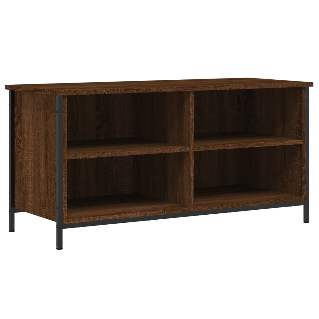 Tv-meubel 100x40x50 cm bewerkt hout bruin eikenkleur