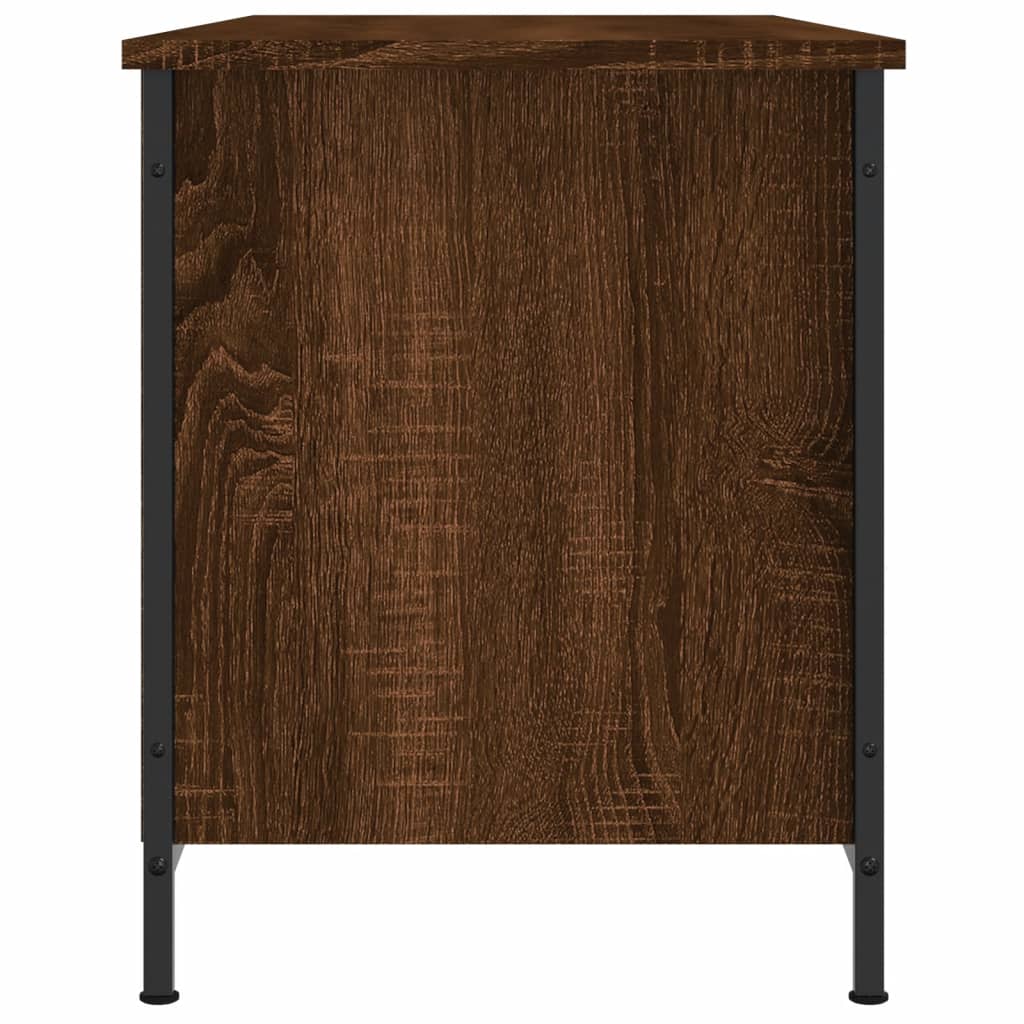 Tv-meubel 100x40x50 cm bewerkt hout bruin eikenkleur