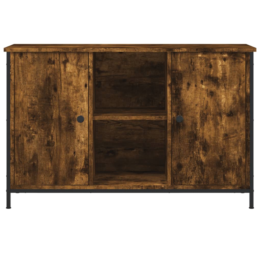 Tv-meubel 100x35x65 cm bewerkt hout gerookt eikenkleurig